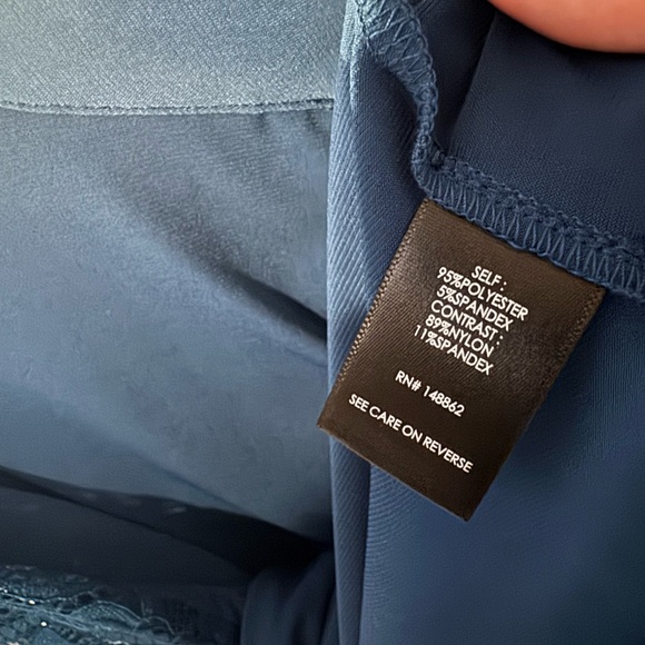 Torrid Teal Lace Sleeve Blouse - Picture 4 of 6